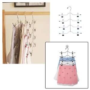 Pants Rack Hanger | 4 Tier Hangers with Clips,Slacks Jeans Trouser Hanger for Organizing Towels, Skirts, and Pants for Bedroom and Closet Xuyuan