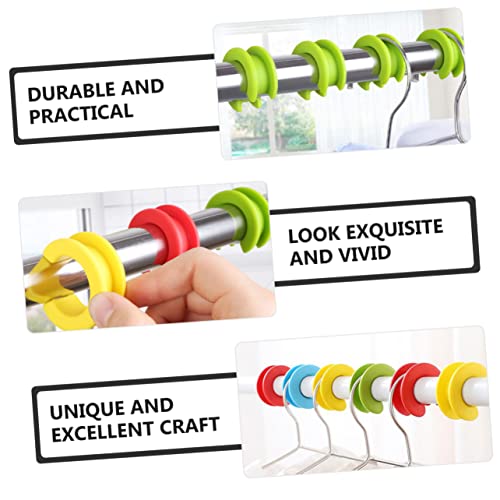 Zerodeko Round Hanger Anti-Slip Ring Nonslip Hangers Wind-Proof Rack Buckle Anti Slip Buckles Household Fixed Button Hanger Buckle Coat Hanger Fixing Buckle Creative Wind-Proof Buckle 12pcs