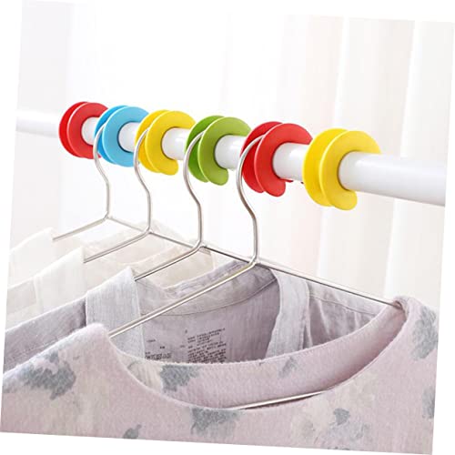 Zerodeko Round Hanger Anti-Slip Ring Nonslip Hangers Wind-Proof Rack Buckle Anti Slip Buckles Household Fixed Button Hanger Buckle Coat Hanger Fixing Buckle Creative Wind-Proof Buckle 12pcs