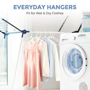 HOUSE DAY Space Saving Hangers10 Pack and Plastic Hangers 60pack, Save More Than 80% of Your Closet Space