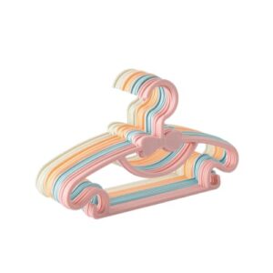 plastic baby hangers 12pcs, ultra-thin non-slip baby hangers, suitable for boys and girls' closet organization, colorful children's hangers