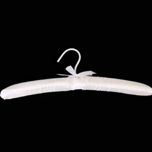 MXIAOXIA 5 X White Satin Padded Clothes Hook HangerBeautiful and Easy to Use Tie Clip for Home Closet Storage