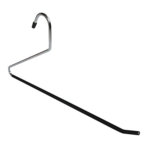 NAHANCO 2-16HU 16" Metal Pant Hanger with Black Non Slip Bar (Pack of 12)