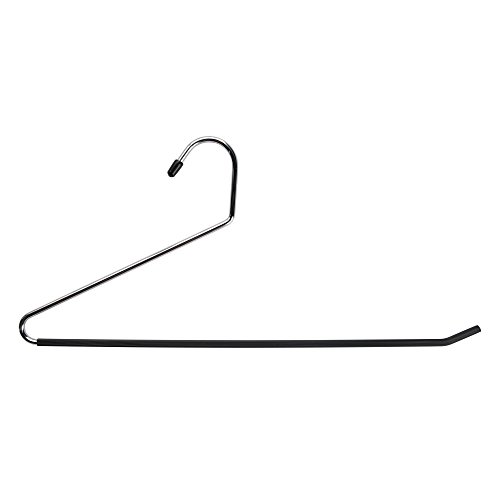 NAHANCO 2-16HU 16" Metal Pant Hanger with Black Non Slip Bar (Pack of 12)