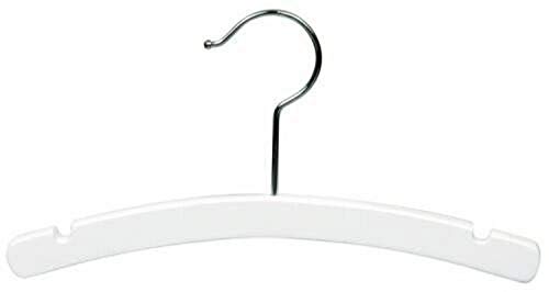 Only Hangers 10" White Baby/Infant Top Hanger - Pack of 25