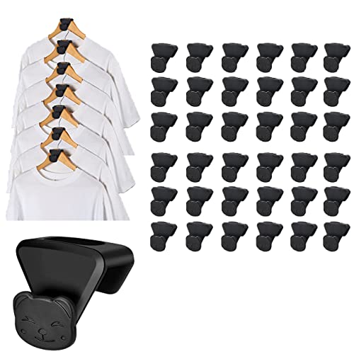 Saving Hanger Hooks Cascade Hangers to Create Up to 3X More Closet Space, Easy to Use Slip-Over Design, Organize Shirts, Pants, Jackets, Heavy Coats, Accessories & More (36PCS-Bear Shape)