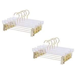 acrylic pants hangers for clothes with gold hook suit hangers non slip velvet with clips heavy duty gold hanger 5 pack and 10 pack