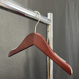 NAHANCO 10" Wooden Baby/Infant Hangers, Low Gloss Mahogany- 25/CTN.