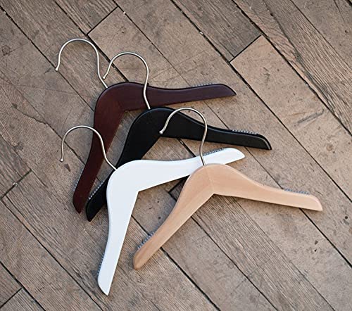 NAHANCO 10" Wooden Baby/Infant Hangers, Low Gloss Mahogany- 25/CTN.