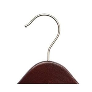 NAHANCO 10" Wooden Baby/Infant Hangers, Low Gloss Mahogany- 25/CTN.