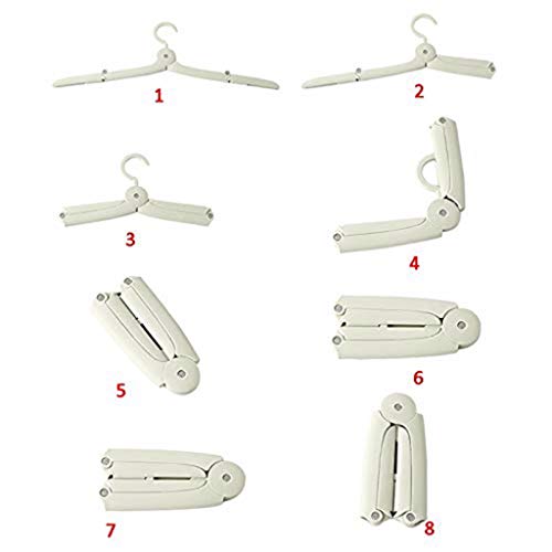 LaiYHe 6 Pack Travel Portable Folding Hanger Multi-Functional Travel Hanger Camping Travel Clothing Drying Cloth Hangers Storage