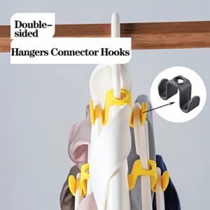 20PCS Double Sided Clothes Hanger Connector Hooks, Plastic Hanger Hooks Space Saver, Hanger Extender Hooks for Clothes