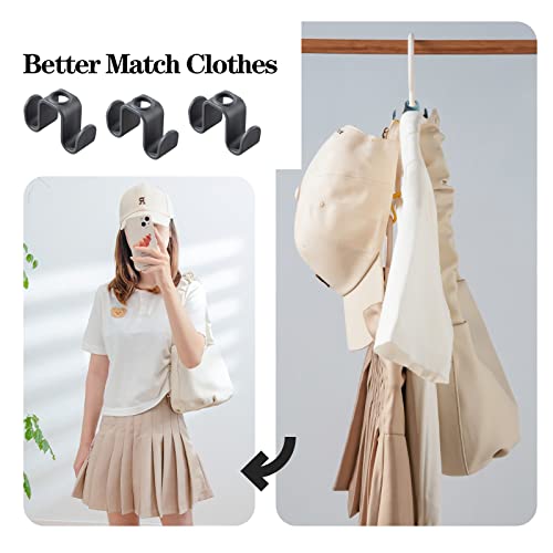 20PCS Double Sided Clothes Hanger Connector Hooks, Plastic Hanger Hooks Space Saver, Hanger Extender Hooks for Clothes