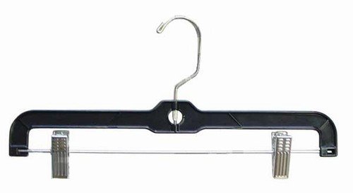 Only Hangers Black Plastic 14" Pant/Skirt Hangers - Pack of 100