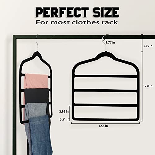 5 Pack Multifunctional Pants Rack Closet Organizer, can Put Pants Scarf tie, 4 Layer Magic Pants Rack Slack Pants Rack Save Space Non-Slip