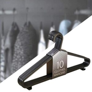 WALNUT 10 Black Clothes Rack Sets, Simple Style, Pressure-Resistant and Color-Resistant, Standard Size Clothes Racks to Save Space