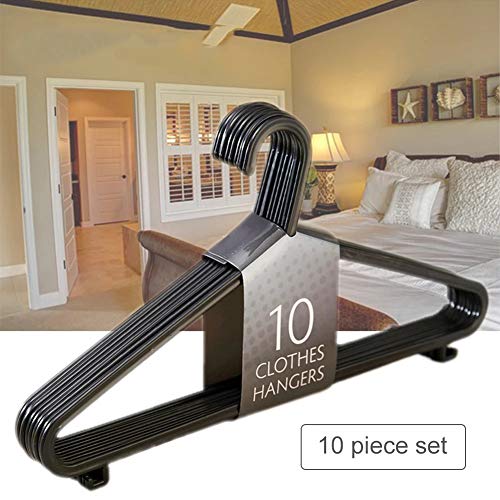 WALNUT 10 Black Clothes Rack Sets, Simple Style, Pressure-Resistant and Color-Resistant, Standard Size Clothes Racks to Save Space