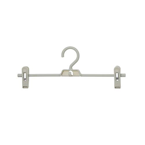 WALNUT Clip Coat Hangers Clothes Closet Pant Trouser Skirt Non-Slip Racks Clip Multifunction Plastic Drying Rack Pants Rack Storage (Color : Gray)