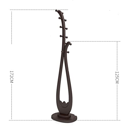 DOUBAO Living Room Solid Wood Floor Coat Hanger Home Bedroom Coat Hanger Chinese Vertical Coat Hanger Thickened