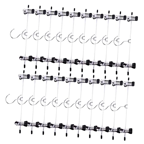 Holibanna 20pcs Stainless Steel Hangers Space Saving Hanger Clothes Hanger with Clips Dress Rack Non Slip Hanger Simple Hanger Retractable Clothes Rack Hanger Clip Hanger Coat Hanger