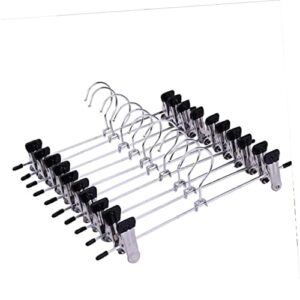 Holibanna 20pcs Stainless Steel Hangers Space Saving Hanger Clothes Hanger with Clips Dress Rack Non Slip Hanger Simple Hanger Retractable Clothes Rack Hanger Clip Hanger Coat Hanger