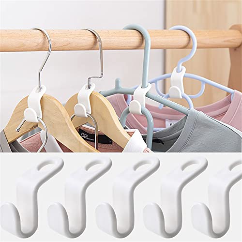 RIIPOO Clothes Hanger Connector Hooks 50PCS, Closet Hangers Hooks Space Saving for Hanging Clothes