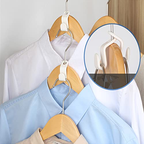 RIIPOO Clothes Hanger Connector Hooks 50PCS, Closet Hangers Hooks Space Saving for Hanging Clothes