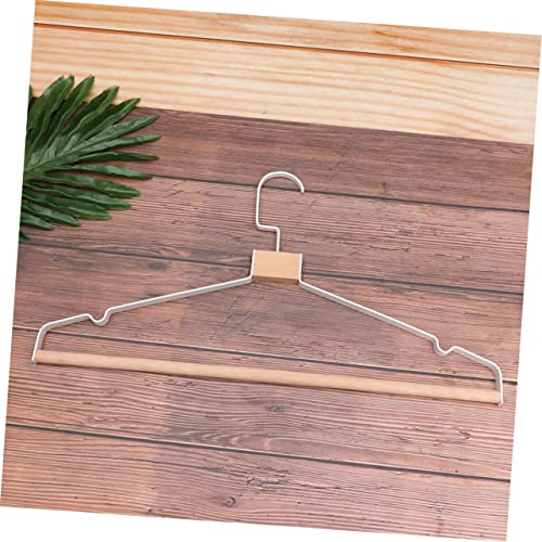 STOBAZA Duty Skirts Wood Suit Modern Slacks Hook Shop Home Organizer Skirt Saving Clothes Heavy Metal Hangers Jeans Coat Anti-Slip White Hanger Shirt Kid Wooden for Slip Rack Space