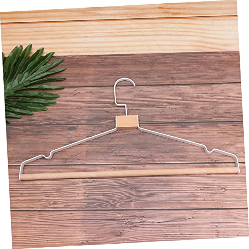 STOBAZA Duty Skirts Wood Suit Modern Slacks Hook Shop Home Organizer Skirt Saving Clothes Heavy Metal Hangers Jeans Coat Anti-Slip White Hanger Shirt Kid Wooden for Slip Rack Space