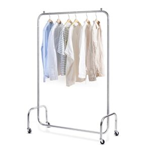 vivianrack clothes garment rack heavy duty maximum capacity 300 lb for hanging clothes rack, metal clothing garment rack on wheels with brakes