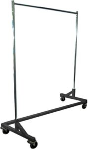 only hangers heavy duty adjustable height z rack with nesting black base, 400+ lbs load capacity