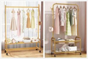 thick forest gold clothing rack gold clothes rack gold garment rack heavy duty shoes bags gold clothes organizer storage shelves