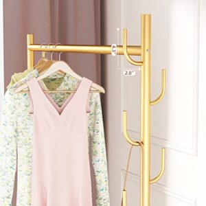 Thick forest Gold Clothing Rack Gold Clothes Rack Gold Garment Rack Heavy Duty Shoes Bags Gold Clothes Organizer Storage Shelves