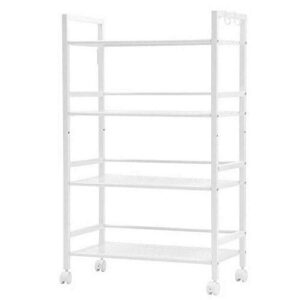 6895 - 4 tiers multi-functiona shelf shelves rolling wheel storage utility cart – mn29