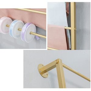 Wall Mounted Metal Scarves Display Silk Scarf Rack Organizer Clothes Racks Garment Shawl Fabric Hanging Ties Holder ,Clothing Store Retail Racks commercial Hanger Shelves Show Rack ( Color : Gold , Si