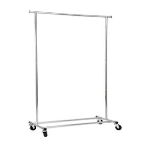 drm folding/collapsible clothing/garment rack,250 lbs heavy-duty rolling clothes organizer rack,chrome