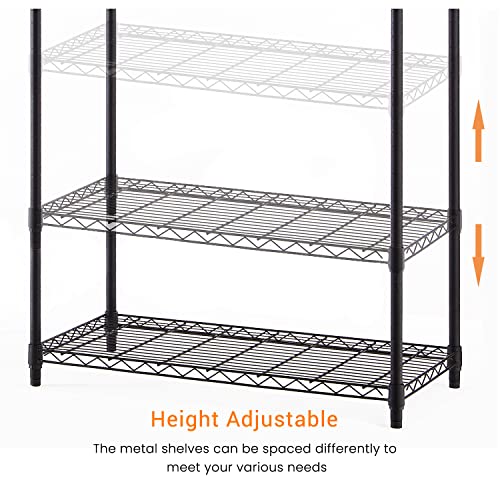 ZUNGKEA Heavy Duty Clothes Rack for Hanging Clothes, Free Standing Wire Garments Rack, 1144 LBS Closet Wardrobe Rack，L 88.5”×W 18”×H 71”, Matt Black