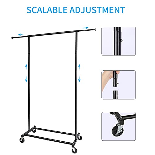 Fishat Simple & Heavy Duty Single Standard Rod Garment Rack