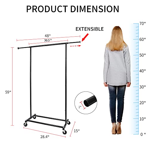 Fishat Simple & Heavy Duty Single Standard Rod Garment Rack