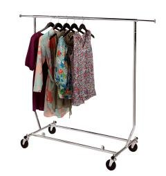 clothing rack - rolling, collapsible
