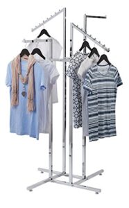 sswbasics 4 way clothing rack with 2 straight arms