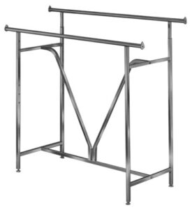 heavy-duty v-brace double bar box rack - grb-hd2260 - garment rack