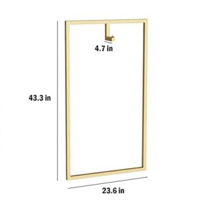 WFDERAN Modern Simple Clothing Store Heavy Duty Metal Display Stand,Wall-Mounted Garment Rack,Clothes Rod,Bathroom Rectangle Hanging Clothes Towel