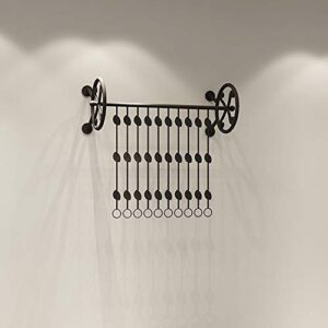 ZHIRONG Industrial Wall Mounted Clothing Rack Black Metal Display Rack for Retail Display/Laundry/Boutique/Clothing Store, 3 Sizes,Set of 5 (Size : 300CM)