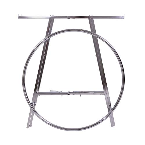 Econoco Display Rack Round – Round Folding Rack, 42” Diameter Folding Round Clothes Rack, Folding Round Garment Rack, Folding Display Rack, Chrome