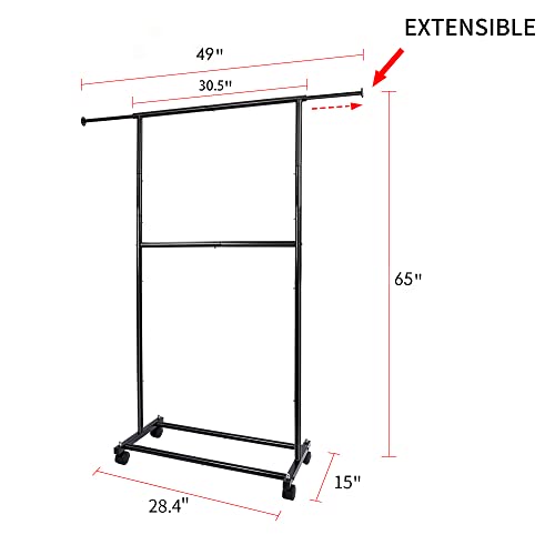 Fishat Double Rod Clothing Garment Rack