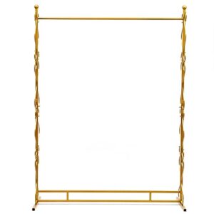 80.7"Retail Gold Clothes Racks for Boutique Wedding Dress Display Stand ,Heavy Duty Commercial Garment Rack Rod, Large Metal Floor Standing Hanging Boutique Display Clothes Rack,Industrial Pipe Rack