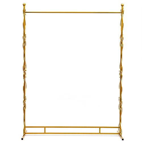 80.7"Retail Gold Clothes Racks for Boutique Wedding Dress Display Stand ,Heavy Duty Commercial Garment Rack Rod, Large Metal Floor Standing Hanging Boutique Display Clothes Rack,Industrial Pipe Rack