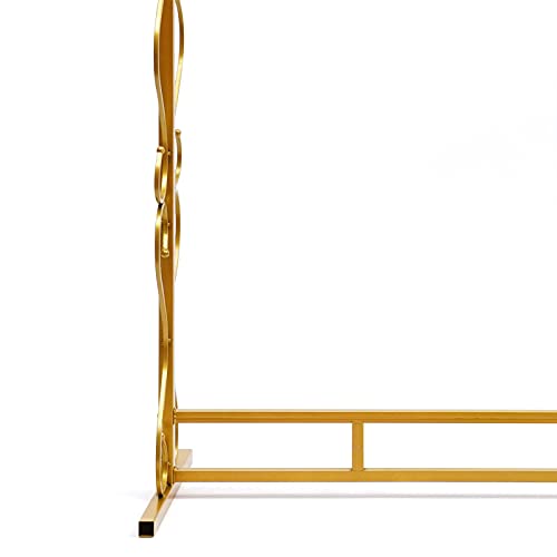 80.7"Retail Gold Clothes Racks for Boutique Wedding Dress Display Stand ,Heavy Duty Commercial Garment Rack Rod, Large Metal Floor Standing Hanging Boutique Display Clothes Rack,Industrial Pipe Rack