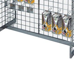 Only Garment Racks Gridwall Panel Gondola Base with Casters - Merchandiser - Chrome 24"W x 48"L